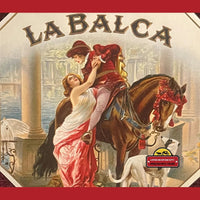 Thumbnail for Antique 1910s La Balca Gold Embossed Cigar Label, Young Victorian Lovers