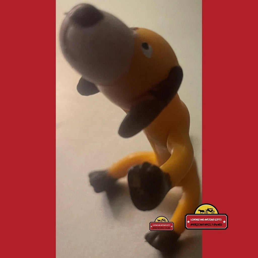 Vintage Bendable Poseable Dog Toy Figure, Anime Promotional Item 1978