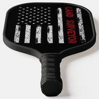 Thumbnail for Flag With Word Land Sureyor Pickleball Paddle