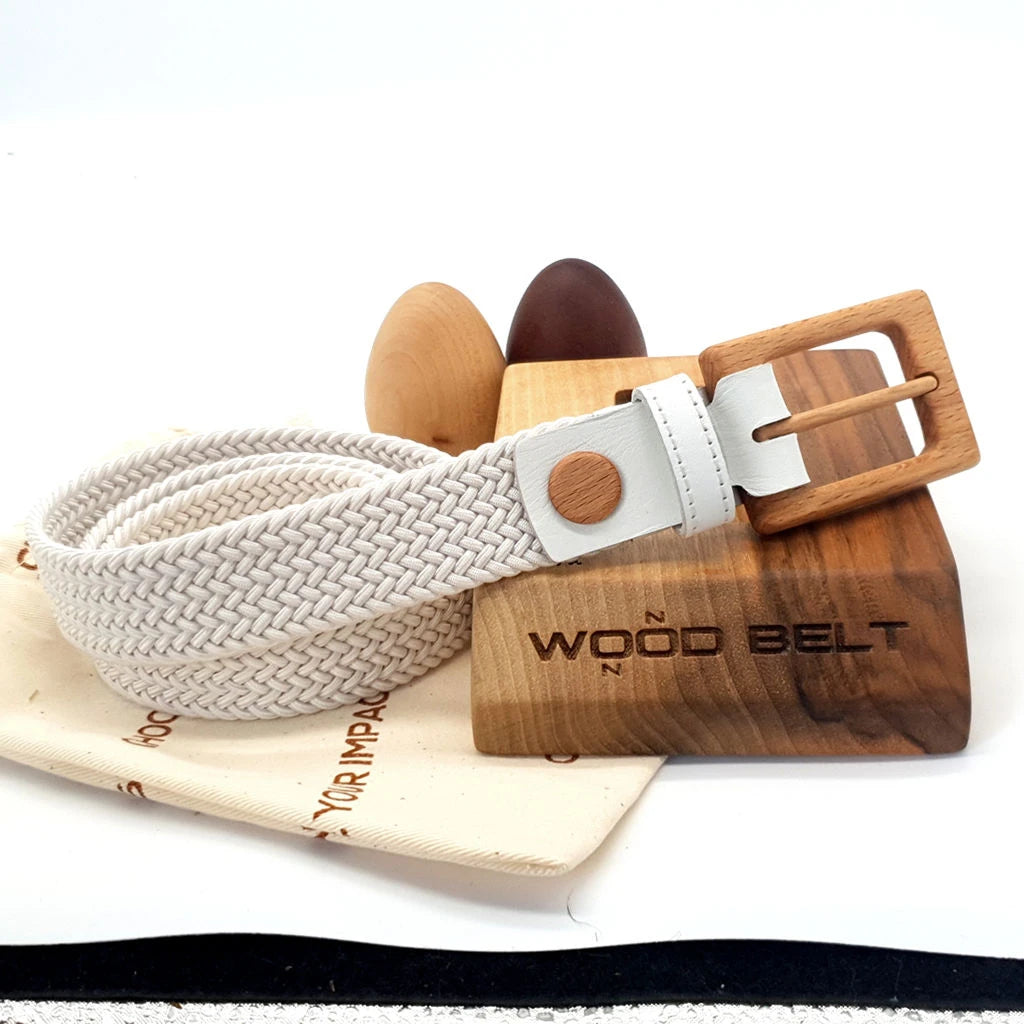 Wood Belt - Luxury Women's Braided Cotton Wood Belt Yellowstone Brave -