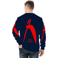 Thumbnail for OOTO - BIG STEPPIN GLYPHIC - RD/NVYBL - D85 Men's All Over Print Sweatshirt - 1 COLOR -