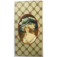 Thumbnail for Rare 1800s Antique Victorian Beauty Candy Box Top, Classic Historic Americana!