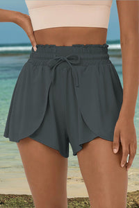 Thumbnail for Drawstring Elastic Waist Swim Shorts - T - 1 COLOR -