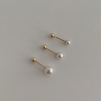 Thumbnail for Brisbane - 14K SOLID GOLD SWAROVSKI PEARL PIERCING; 3mm,4mm,5mm,6mm - [9-15 DAY DELIVERY] - SINGLE OR PAIR -