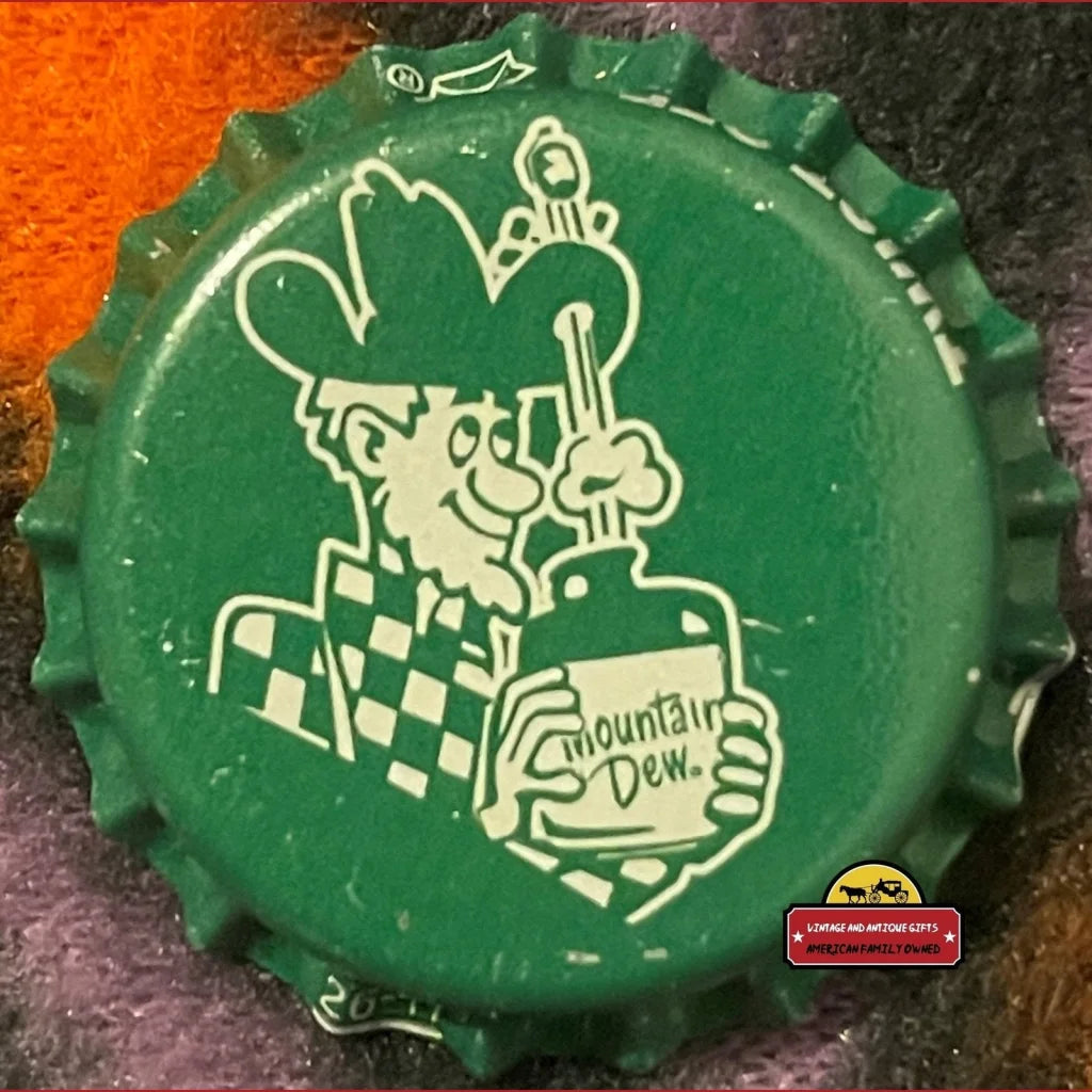 Vintage Mountain Dew Bottle Cap, Awesome Moonshiner, Hillbilly, Philadelphia, Pa 1990s