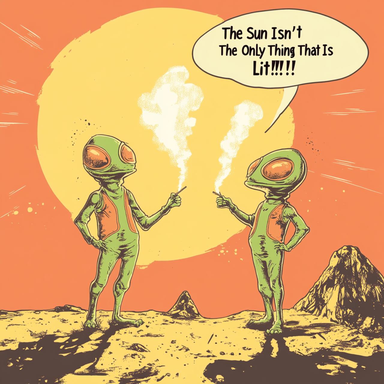 "The Sun Isn't the Only Thing That Is Lit", Alien Tee - 5 COLORS -