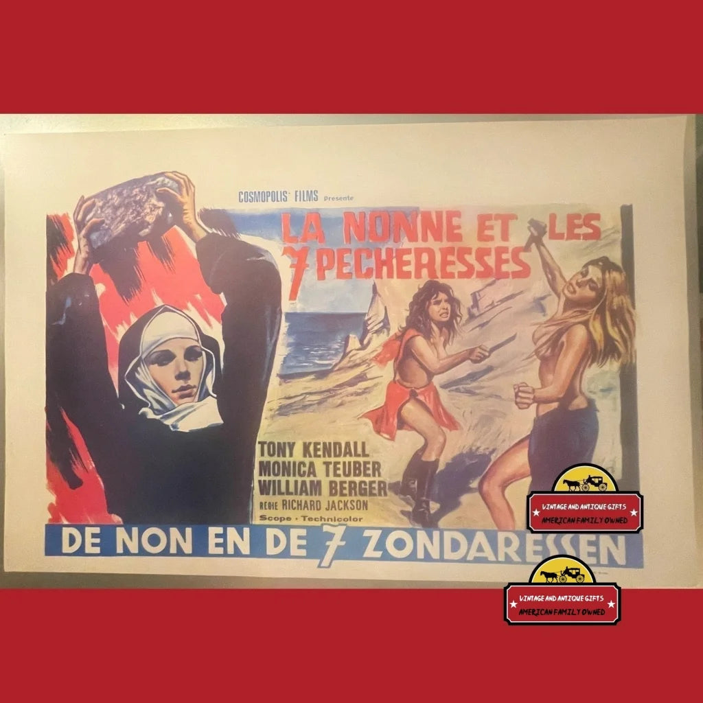 Rare Vintage 1973 Crucified Girls of San Ramon Belgium Movie Poster, the Big Bust Out, USA Release