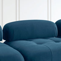 Thumbnail for Modular Sectional Sofa, Button Tufted Designed and DIY Combination,L Shaped Couch With Reversible Ottoman, Navy Velvet