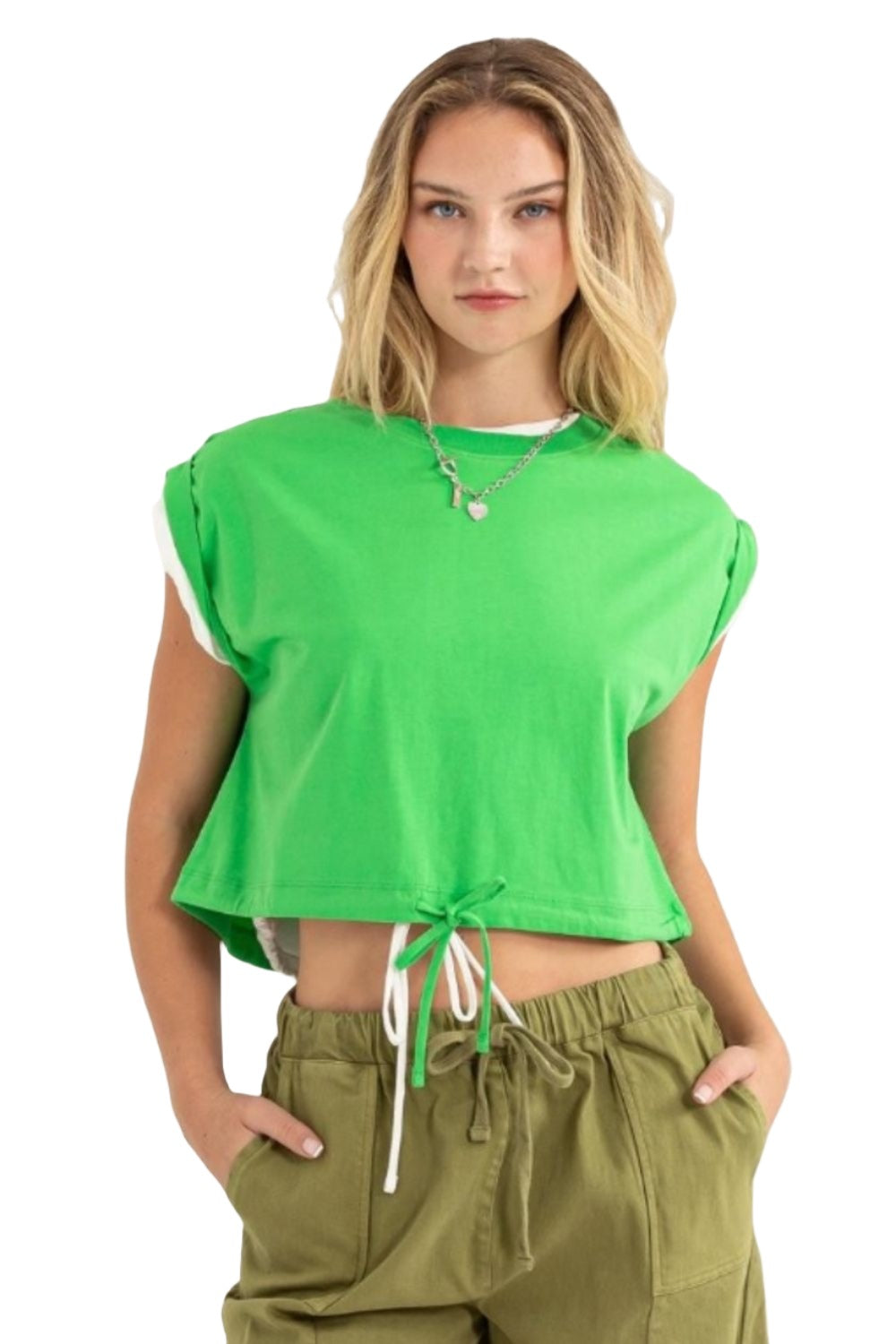 HYFVE Drawstring Hem Crop Top - 3 SIZES - T - 1 COLOR -