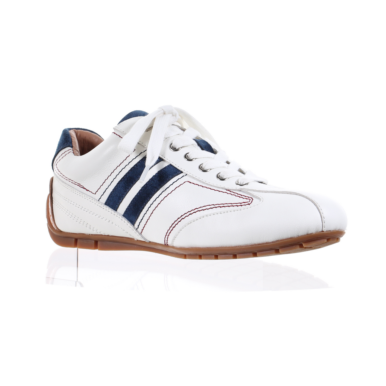 Leather Sneaker-Navy - 1 COLOR -