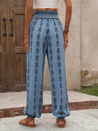 Thumbnail for Tied Printed High Waist Pants - T - 5 COLORS -