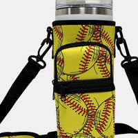 Thumbnail for 40 Oz Insulated Tumbler Cup Sleeve With Adjustable Shoulder Strap - T - 7 COLORS / 3 PATTERNS -