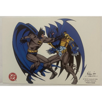 Thumbnail for Vintage 1990s 🦇 Batman vs Batman DC Comics Postcard, Incredible Graham Nolan Art!