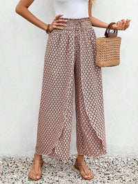 Thumbnail for Tied Printed Wide Leg Pants - T - 5 COLORS -