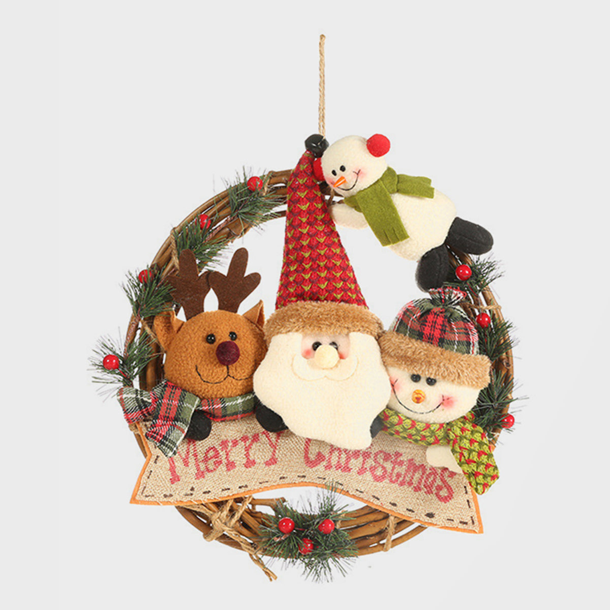 Christmas Doll Wreath Ornament - T - 2 STYLES -