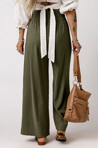 Thumbnail for Smocked High Waist Wide Leg Pants - T - 1 COLOR -