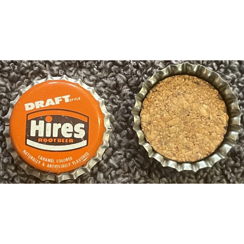 Vintage 1960s Hires Draft Root Beer Cork Bottle Cap Rip 2022