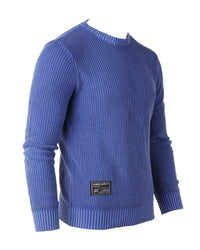 Thumbnail for Mens Long Sleeve Stone Washed Vintage Crewneck Pullover Sweater - 1 COLOR -