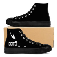 Thumbnail for OOTO - DASH EN STRETCH ON BLACK - SF_D71 High Top Canvas Shoes - Black sole - Mens & Women - 1 COLOR -