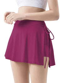 Thumbnail for High Waist Active Skort with Pockets - T - 7 COLORS -