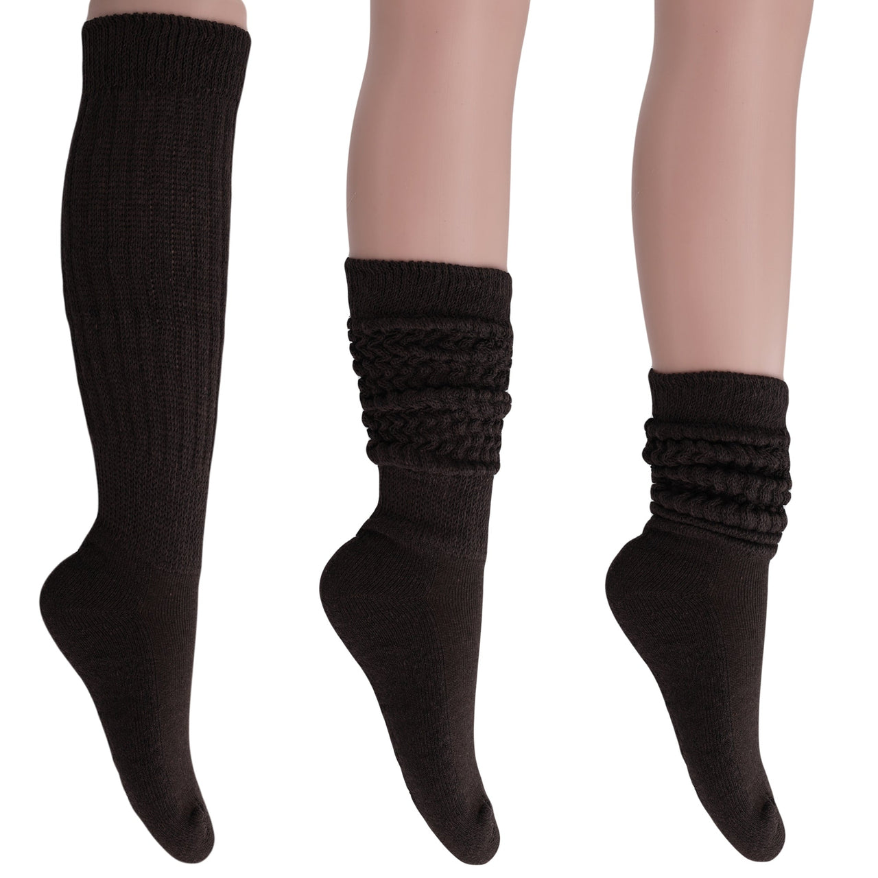 6 Pairs Extra Long Heavy Slouch Socks Shoe Size 5 to 10 - 29 COLORS -