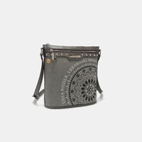 Thumbnail for Nicole Lee USA Metallic Stitching Embroidery Inlaid Rhinestone Crossbody Bag - T - 4 COLORS -