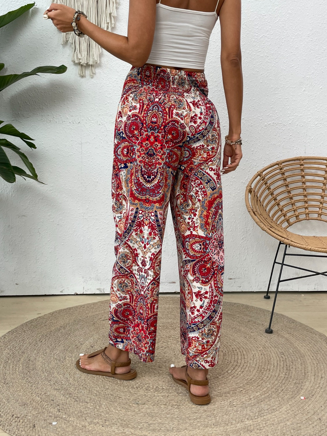 Printed Wide Leg Pants - Beach or Everday - T - 5 COLORS -