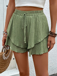 Thumbnail for Tied Layered High Waist Shorts - T - 5 COLORS -