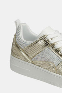 Thumbnail for Forever Link Rhinestone Platform Flat Sneakers - T = 1 COLOR -