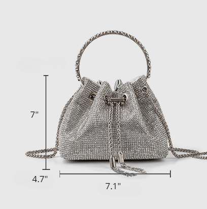 Shomico - Chic Design Mini Bucket Bag Diamond Sling Purse - 3 COLORS -