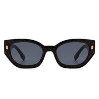 Thumbnail for Cramilo - Dawnmist - Geometric Retro Round Irregular Narrow Cat Eye Sunglasses - 6 COLORS -