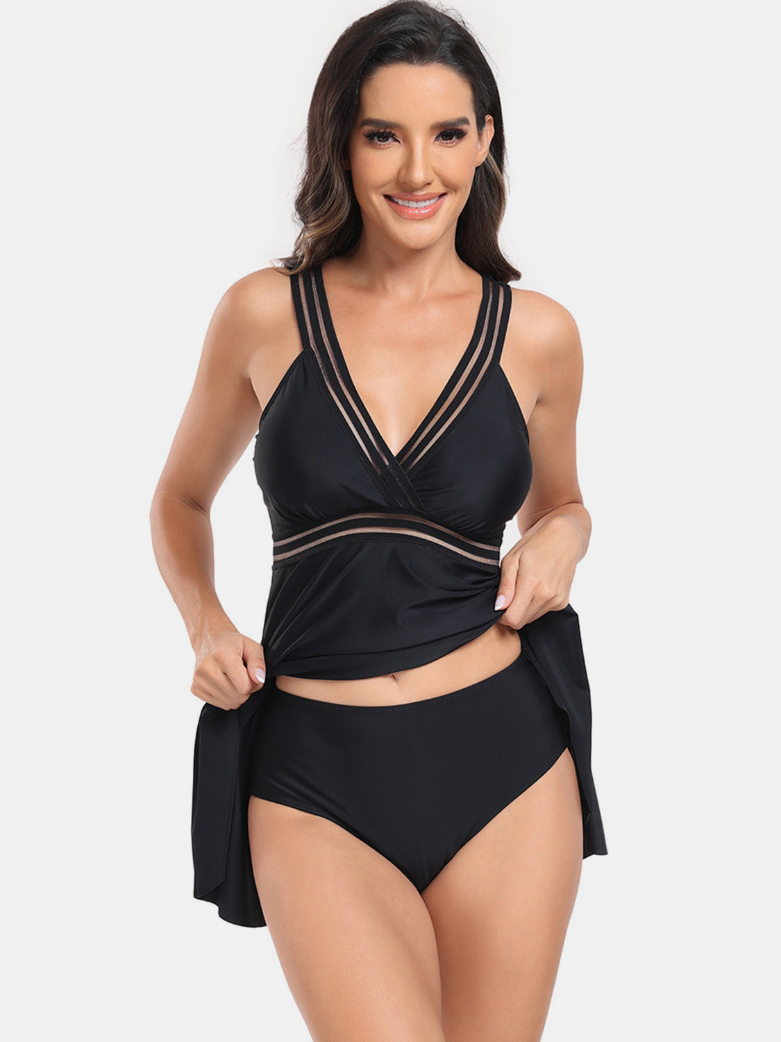 Surplice Wide Strap Two-Piece Swim Set - T - 3 COLORS -