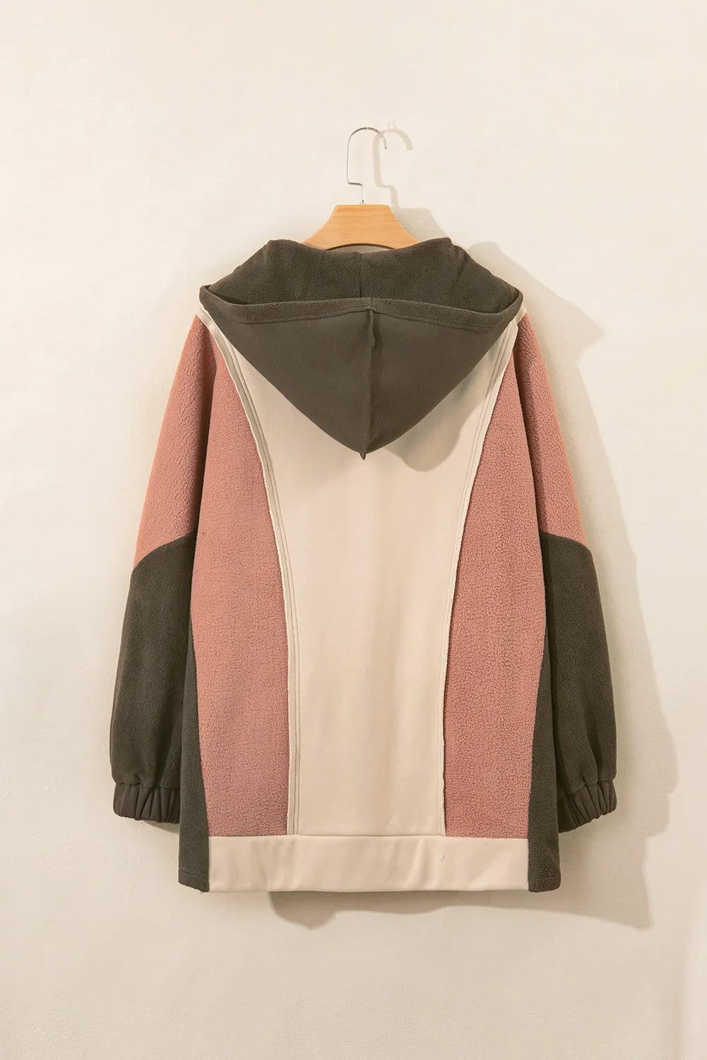 Color Block Long Sleeve Hoodie - T - 1 COLOR -