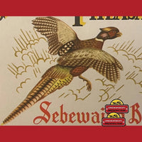 Thumbnail for Vintage Golden Pheasant Beer Label, Sebewaing, Mi 1960s, Birds