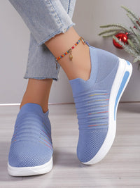 Thumbnail for Breathable Mesh Wedge Sneakers