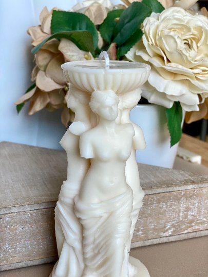 Goddess Trio Sculpture Candle - 3 STYLES - 3 COLORS -