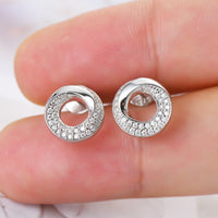 Thumbnail for 925 Sterling Silver Inlaid Moissanite Stud Earrings