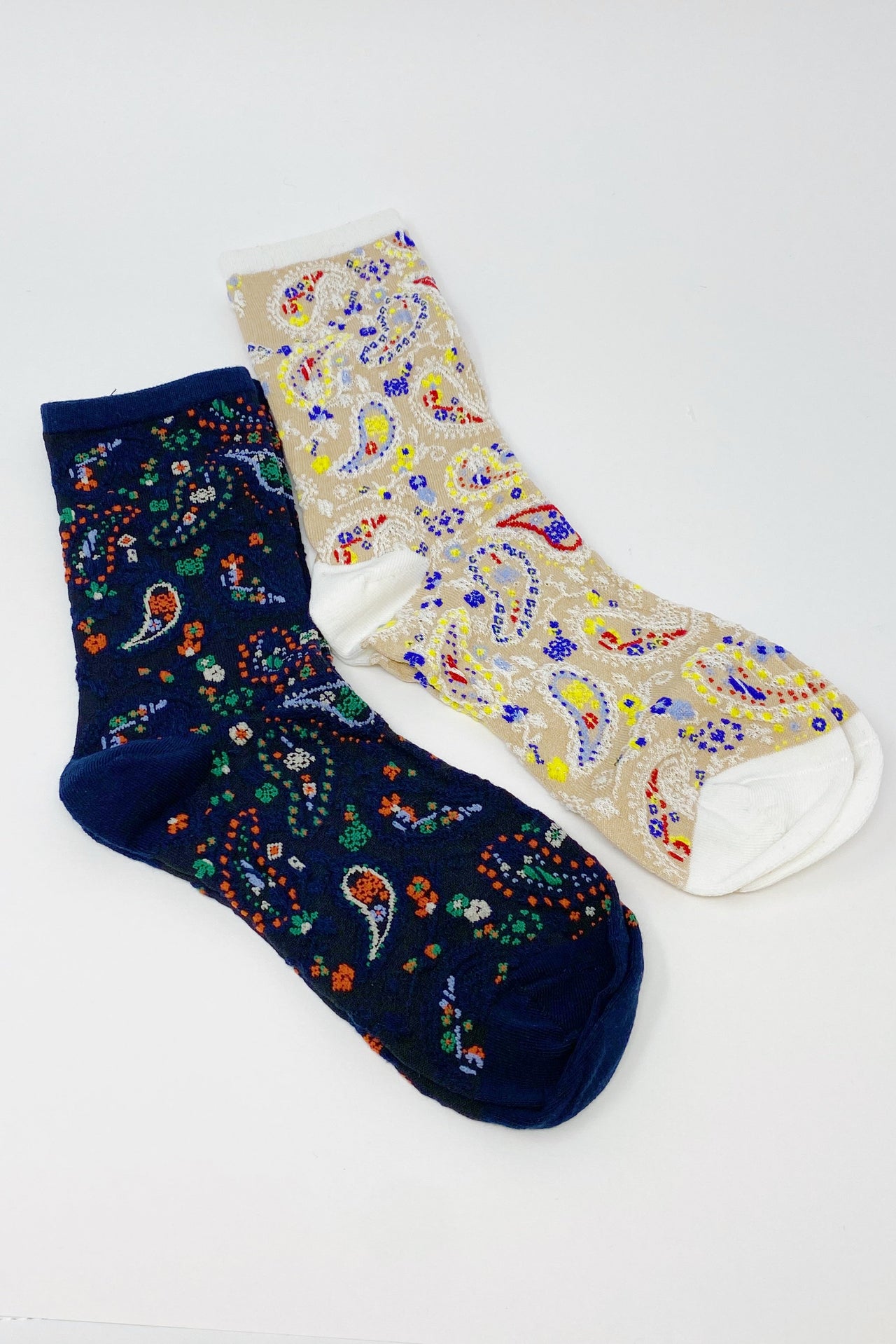 Color Heaven Paisley Socks Set - 2 PAIRS -