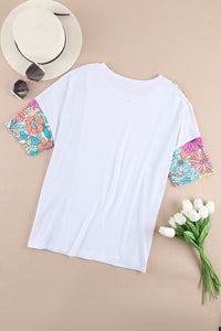 Thumbnail for Printed Round Neck Half Sleeve T-Shirt - T - 1 COLOR -