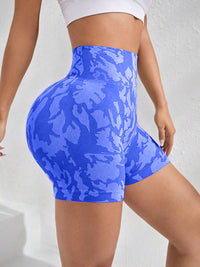 Thumbnail for Printed High Waist Active Shorts - T - 4 COLORS -