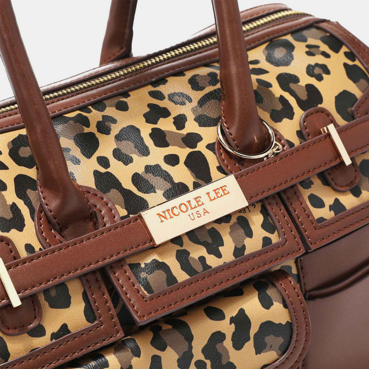 Nicole Lee USA Leopard Boston Bag - T - 1 COLOR -