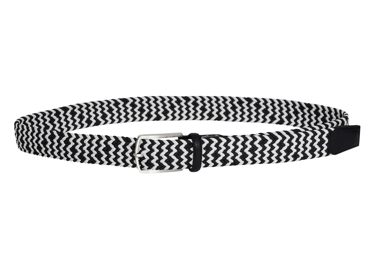 Jkel - Alps Zebra Striped Men Stretch Belt -