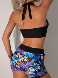 Thumbnail for Printed Halter Neck Two-Piece Swim Set - T - 2 COLORS -