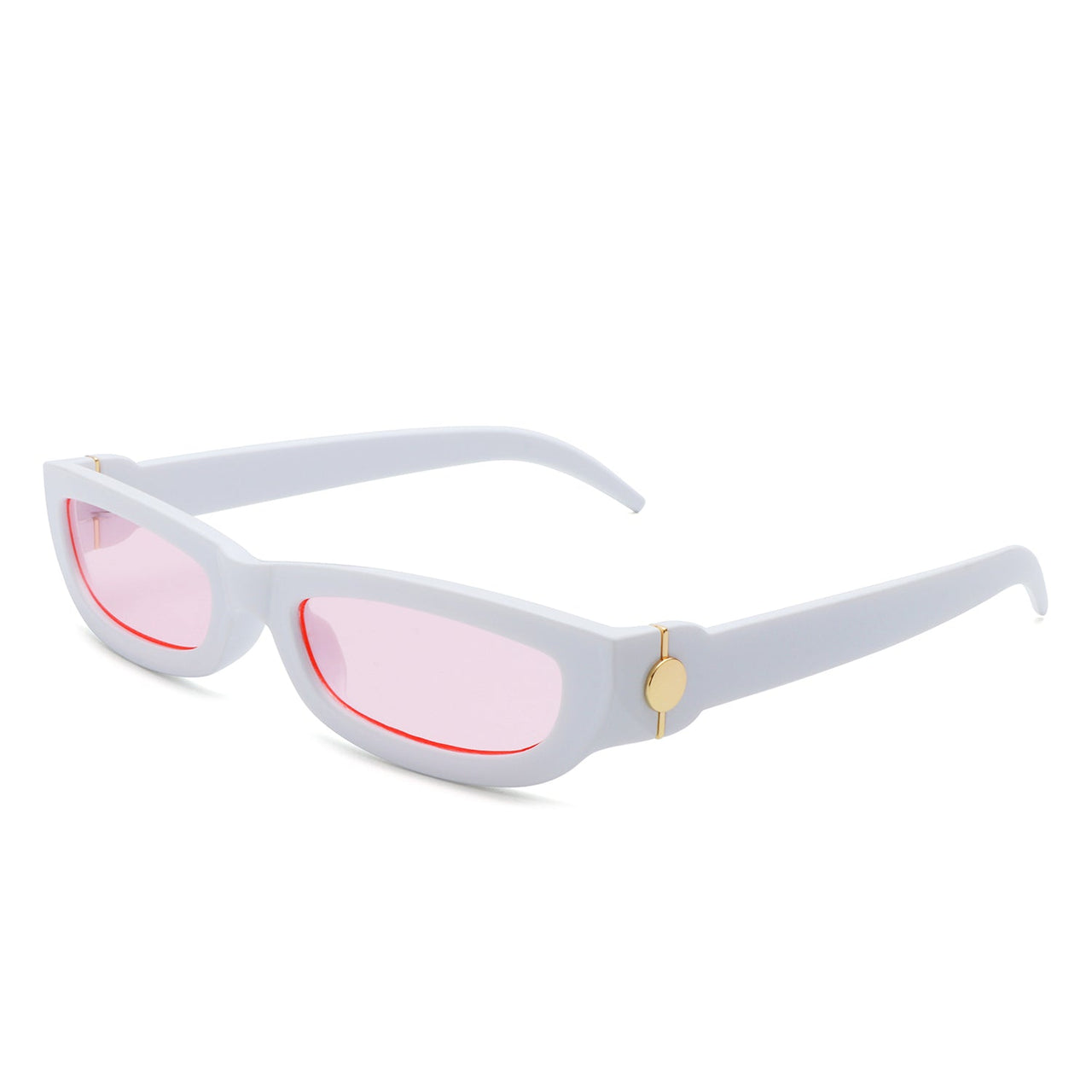 Cramilo - Skybloom - Retro Rectangle Narrow Tinted Sunglasses - 7 COLORS -