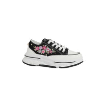 Thumbnail for Nicole Lee USA Embroidery Detail Platform Lace-Up Sneakers - T - 1 COLOR -