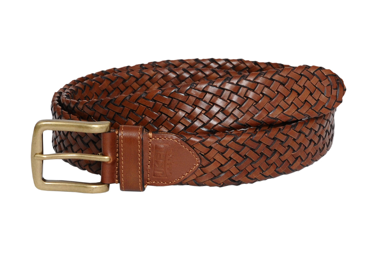 Jkel - Galata Tan Plaited Leather Men Belt -