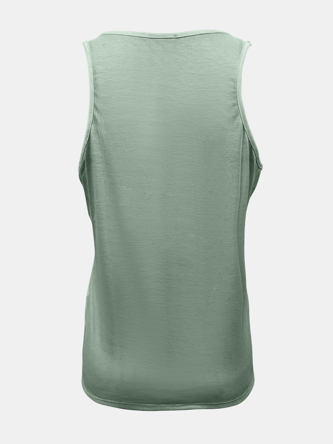 Full Size Quarter Snap Scoop Neck Tank - SIZES S THRU 3XL - T - 8 COLORS -