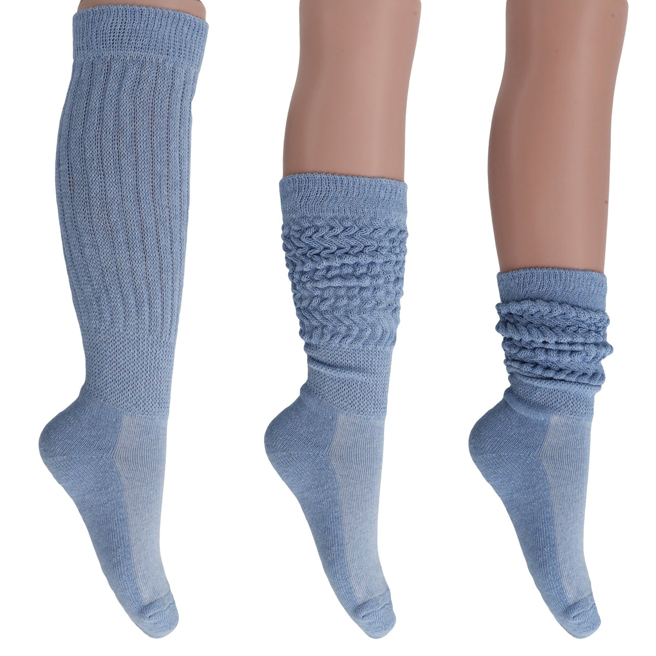 6 Pairs Extra Long Heavy Slouch Socks Shoe Size 5 to 10 - 29 COLORS -