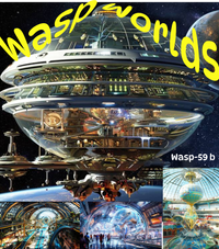 Thumbnail for Wasp Worlds, Alien Amusement Park T-Shirt, Daily Spaceship - 2 COLORS -