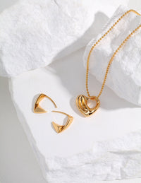 Thumbnail for Irregular Hollow Heart Necklace - 2 FINISHES -